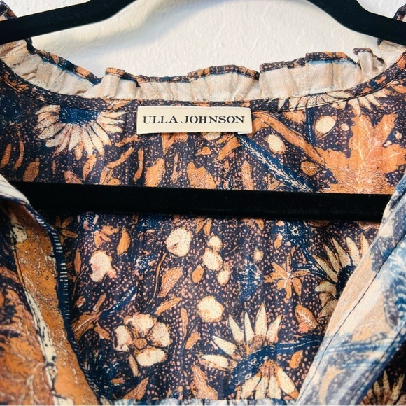 ULLA JOHNSON Manet Floral Blouse Size 4 - Picture 6 of 12